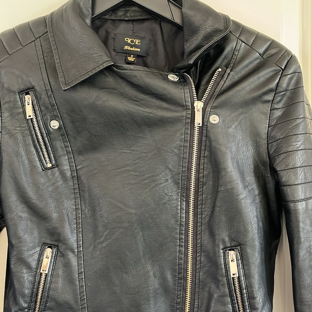 Ice fashion moto vegan leather jacket size small - Picture 5 of 6